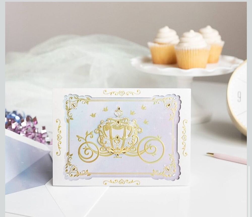 Papyrus Cinderella 3D Holographic Greeting Card Wedding